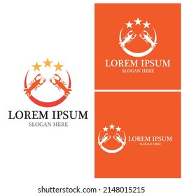 Lobster icon and symbol vector template