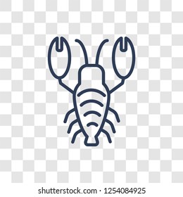 Lobster icon. Trendy linear Lobster logo concept on transparent background from Hotel and Restaurant collection