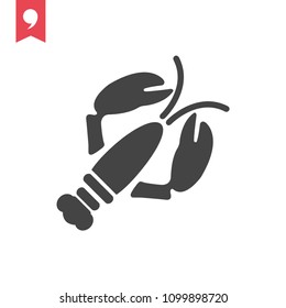 lobster icon vector