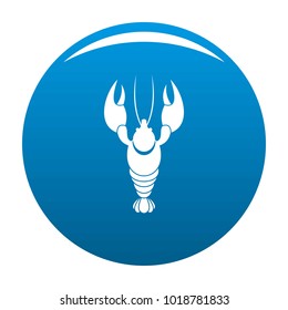 Lobster icon vector blue circle isolated on white background 