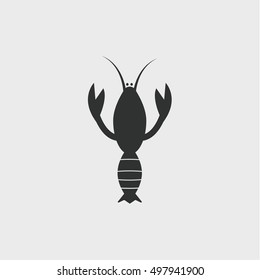 Lobster icon, vector design