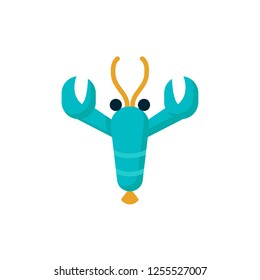 lobster icon vector flat style