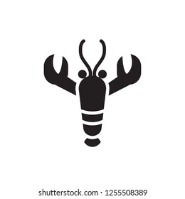 lobster icon vector glyph style