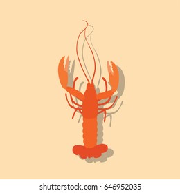 Lobster icon, vector illustration design. Food collection.