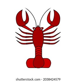 Lobster icon vector illustration On White Background.
