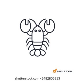 Lobster icon vector illustration. Lobster symbol isolated on white background