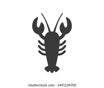 Lobster icon. Vector lobster isolated icon.  Seafood icon.  Lobster mean illustration. 