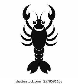 Lobster icon vector on white background.