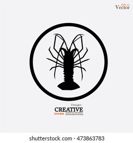 Lobster icon.vector illustration.