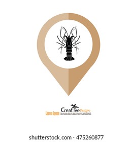 Lobster icon.vector illustration.