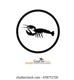 Lobster icon.vector illustration.