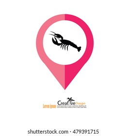 Lobster icon.vector illustration.