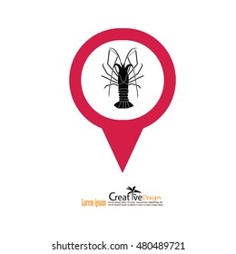 Lobster icon.vector illustration.