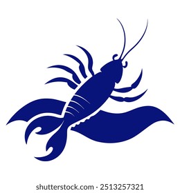 ilustração de lagosta design gráfico arte vetorial