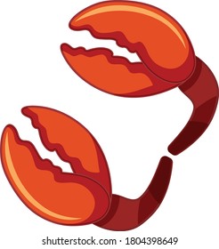 Lobster leg cartoon vector art adn illustration