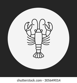 lobster line icon