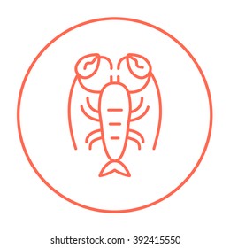 Lobster line icon.