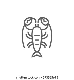 Lobster line icon.