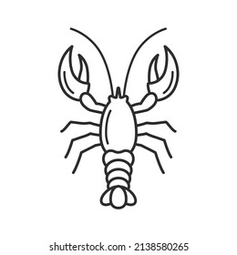 Lobster line icon vector images