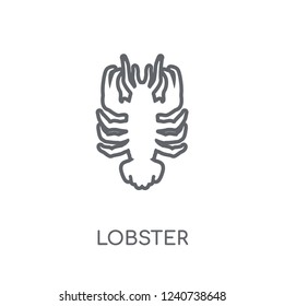 Lobster linear icon. Modern outline Lobster logo concept on white background from animals collection. Suitable for use on web apps, mobile apps and print media.
