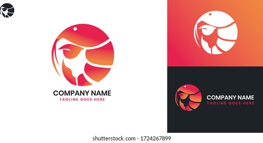 Lobster-Logo - Alle Elemente auf dieser Vorlage können mit Vektorsoftware bearbeitet werden