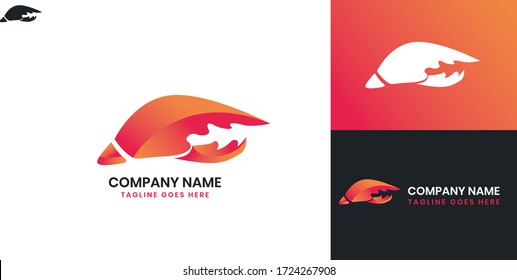Logotipo de langosta: todos los elementos de esta plantilla se pueden editar con software vector