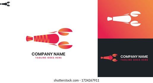Lobster Logo - All elements on this template are editable with vector software