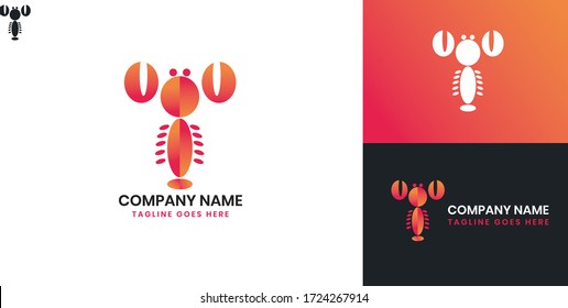 Lobster Logo - All elements on this template are editable with vector software