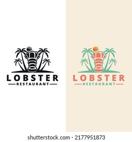 Lobster logo design. Can be used for menu restaurants, fish markets and in stores