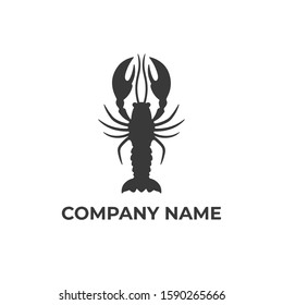 lobster logo design graphic simple style vector 