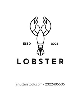 Lobster logo design template for restaurant business