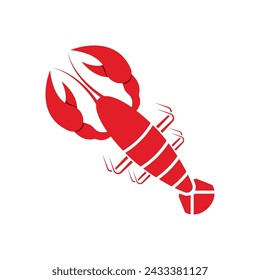 Lobster logo design template vector