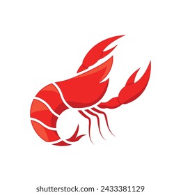 Lobster logo design template vector