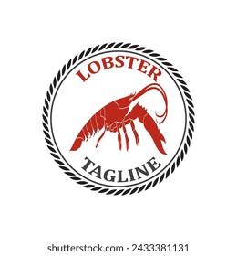 Vector de plantilla de diseño de logotipo de langosta