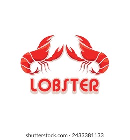 Vector de plantilla de diseño de logotipo de langosta