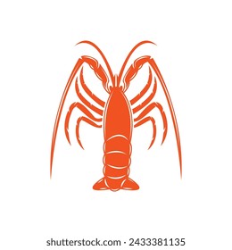 Lobster logo design template vector