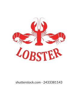 Lobster logo design template vector