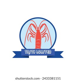 Lobster logo design template vector