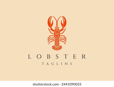 Lobster logo design vector icon illustration