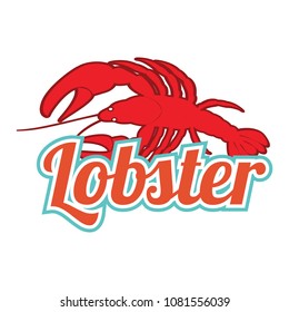 lobster logo for lobster festival. vector illustration