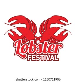 lobster logo for lobster festival. vector illustration