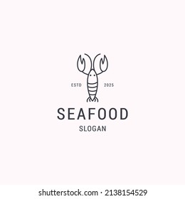Lobster logo icon design template vector illustration