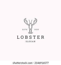 Lobster logo icon design template vector illustration