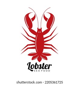 Logotipo de langosta. vector de ilustración de bogavante