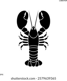 Lobster logo. Isolated lobster on white background