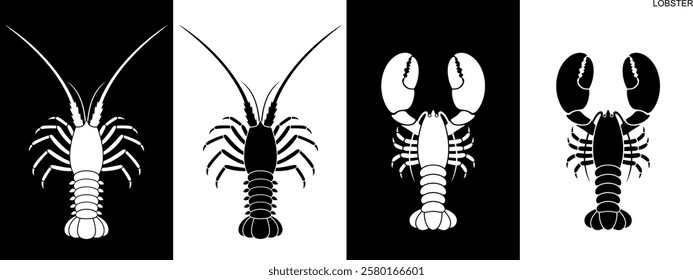 Lobster logo. Isolated lobster on white background