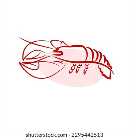 Lobster logo for restaurants and markets. Lobster icon vector. Lobster logo template.