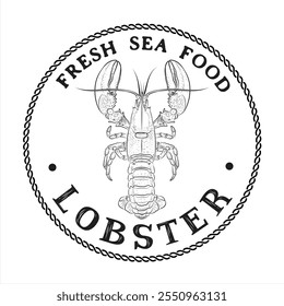 Logotipo de langosta, ideas de diseño de logotipo de mariscos, Ilustración vectorial