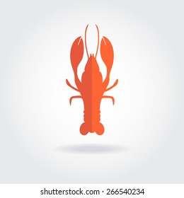 Lobster logo template. Vector design for seafood restaurent