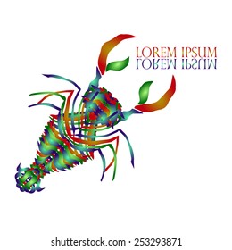 Lobster Logo vector design template. Creative idea logotype. Seafood Logotype concept icon. Fishing sign. Aquarium symbol. Cancer mascot, team logo design. Use for any type of company.